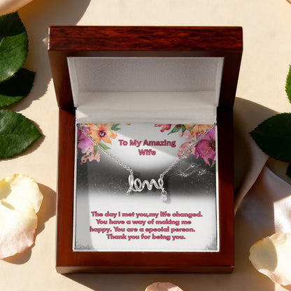 Scripted Love Necklace - A Dainty Expression of Your Affection