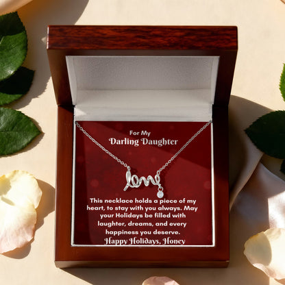 Scripted Love Necklace - A Dainty Expression of Affection