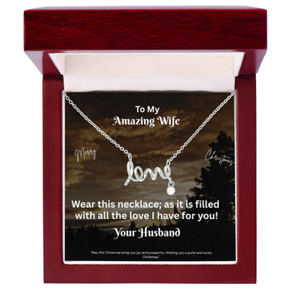 Scripted Love Necklace