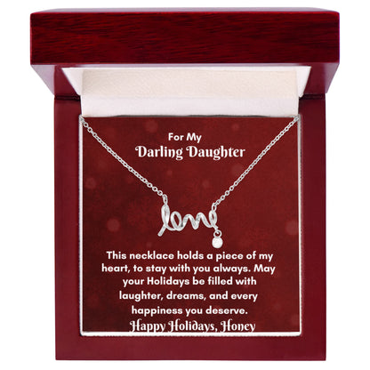 Scripted Love Necklace - A Dainty Expression of Affection