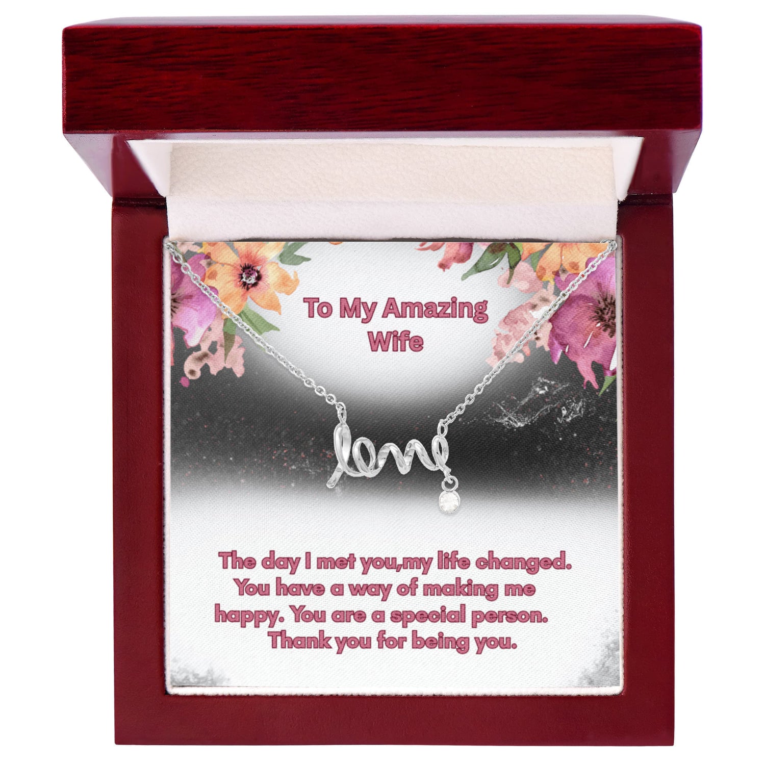 Scripted Love Necklace - A Dainty Expression of Your Affection
