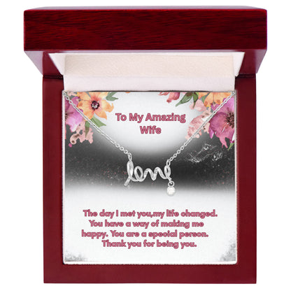 Scripted Love Necklace - A Dainty Expression of Your Affection