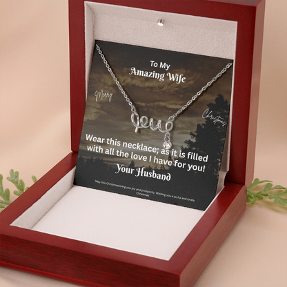 Scripted Love Necklace