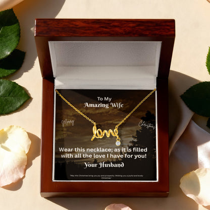 Scripted Love Necklace