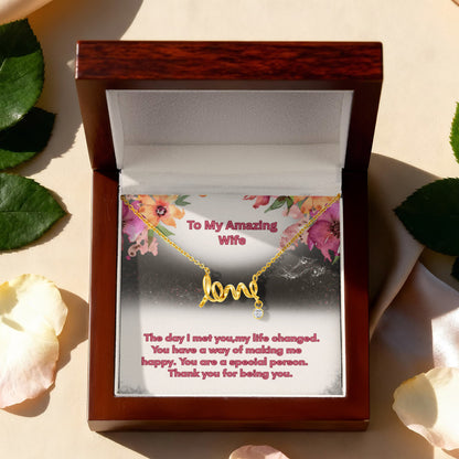 Scripted Love Necklace - A Dainty Expression of Your Affection