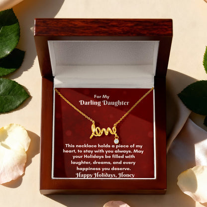Scripted Love Necklace - A Dainty Expression of Affection