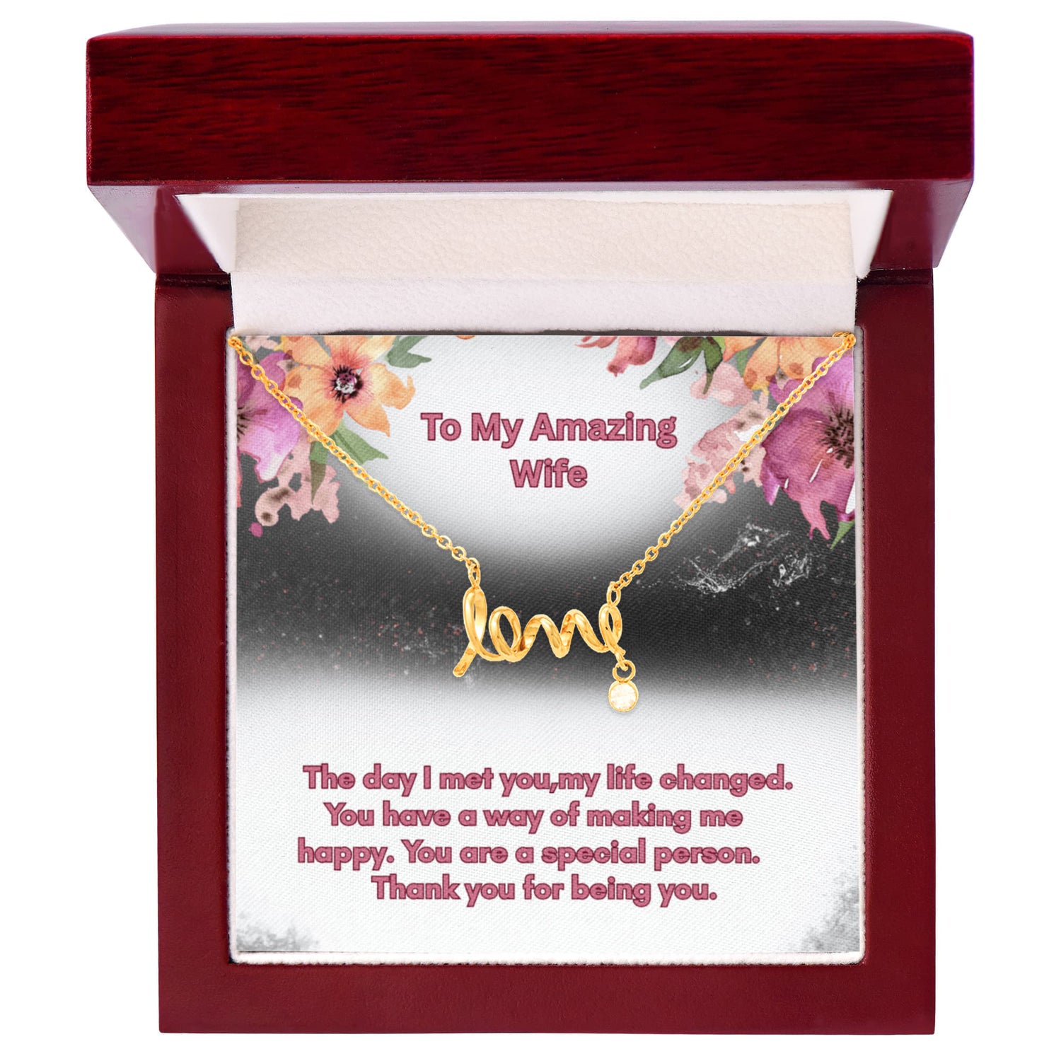 Scripted Love Necklace - A Dainty Expression of Your Affection