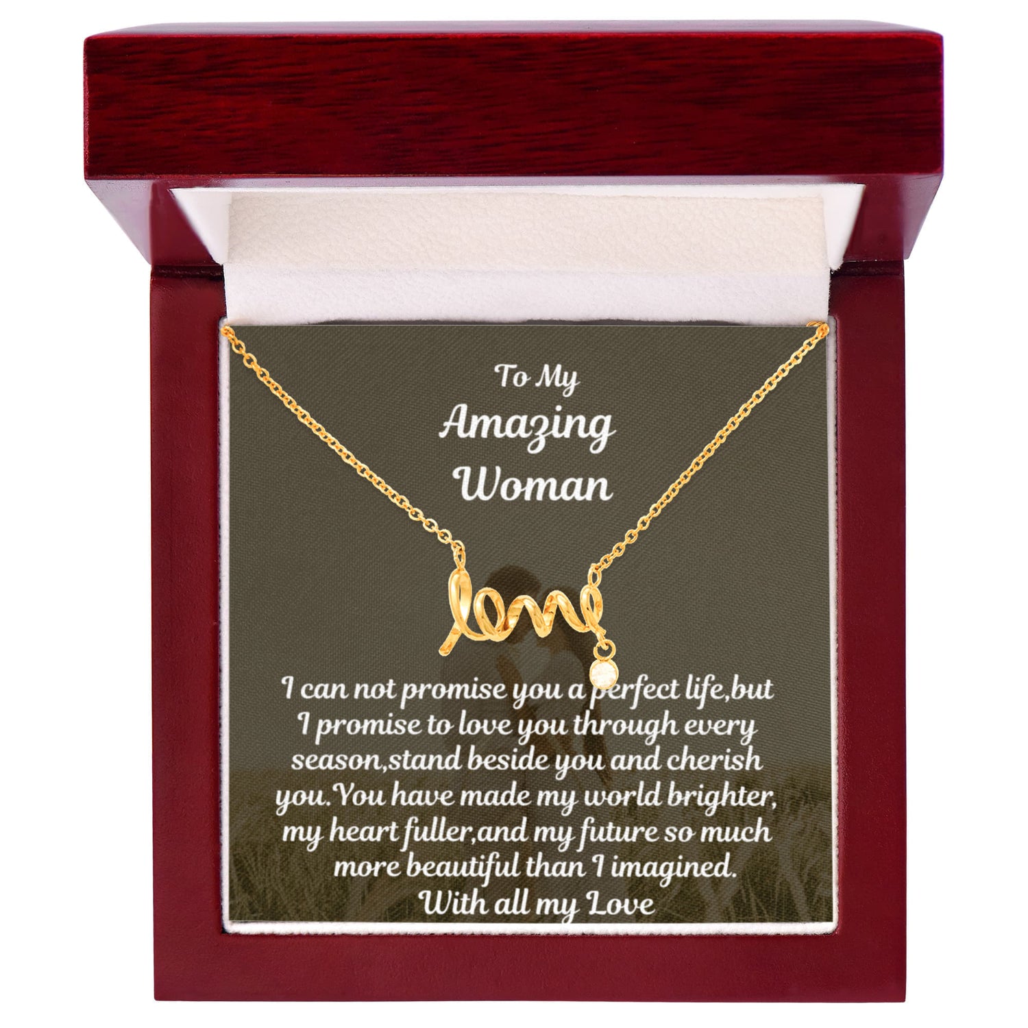 Scripted Love Necklace