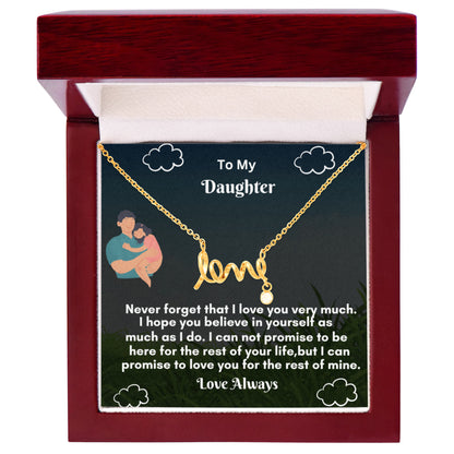 Scripted Love Necklace