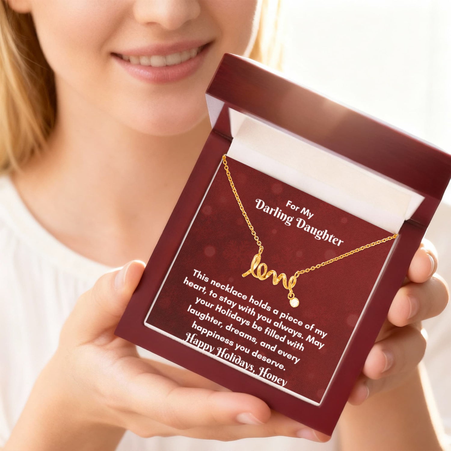 Scripted Love Necklace - A Dainty Expression of Affection