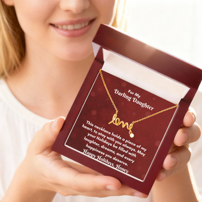 Scripted Love Necklace - A Dainty Expression of Affection