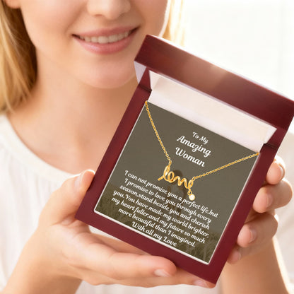 Scripted Love Necklace