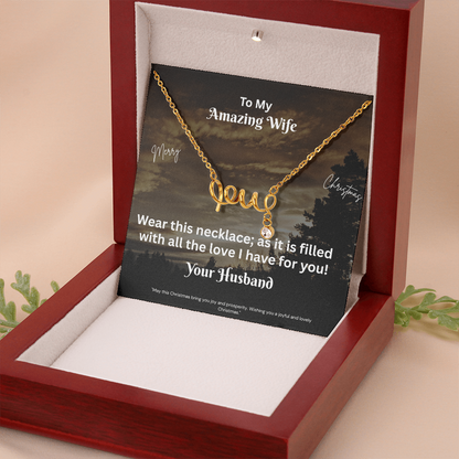 Scripted Love Necklace