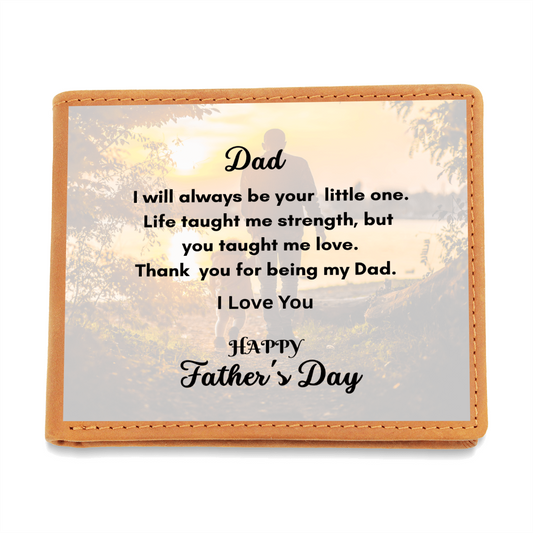 Graphic Leather Wallet for Dad