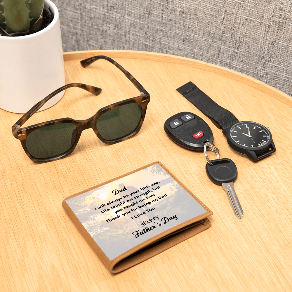 Graphic Leather Wallet for Dad