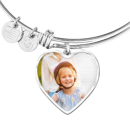 Personalized Heart Bangle Bracelett  On sale Now!!!!!