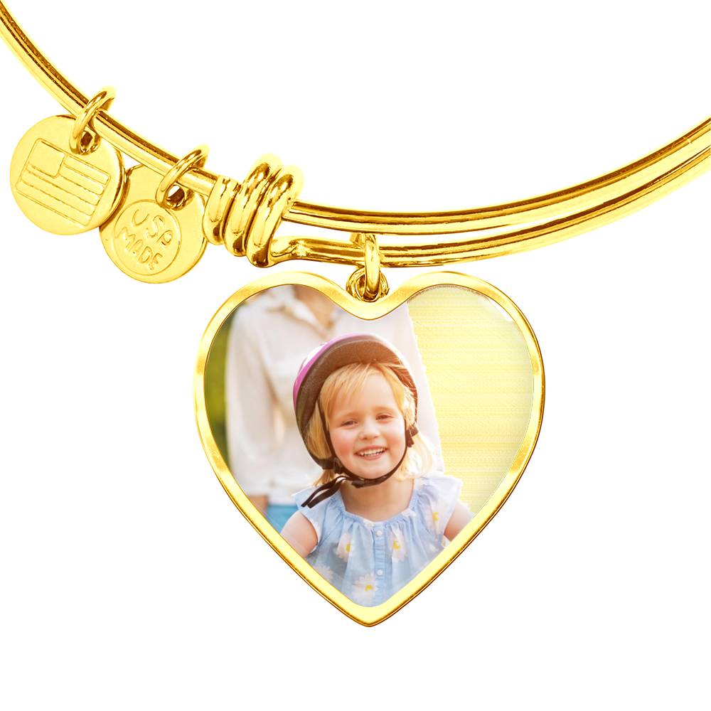Personalized Heart Bangle Bracelett  On sale Now!!!!!