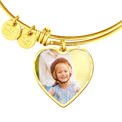 Personalized Heart Bangle Bracelett  On sale Now!!!!!