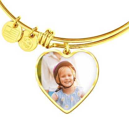 Personalized Heart Bangle Bracelet - A Cherished Keepsake for Every Occasion
