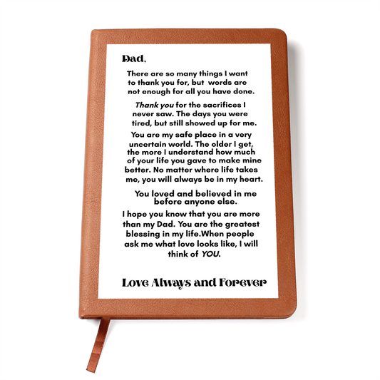 Graphic Leather Journal for Dad