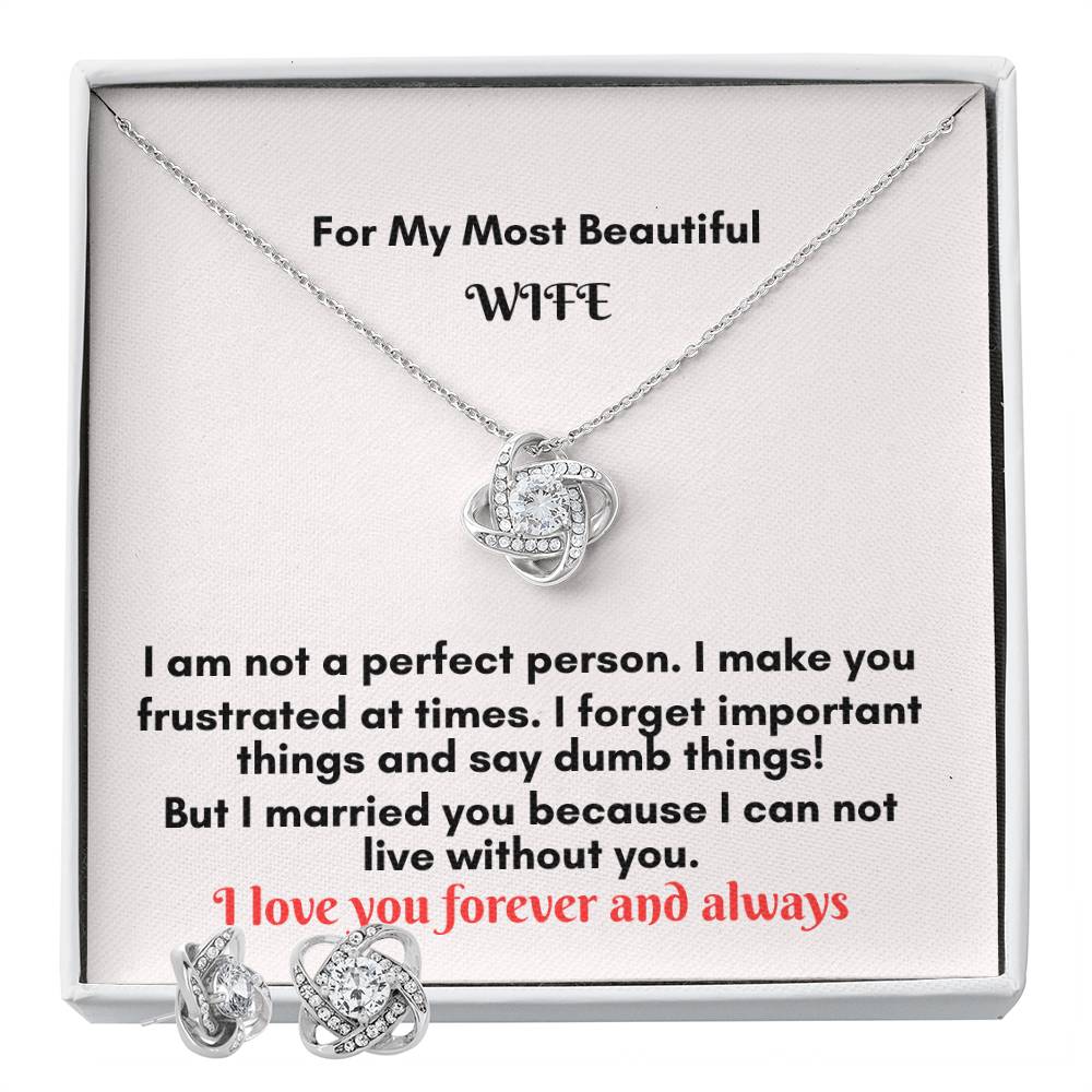 Love Knot Necklace and Earring Set – A Timeless Symbol of Everlasting Connection