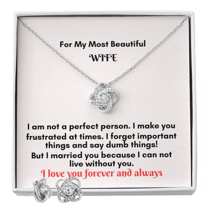 Love Knot Necklace and Earring Set – A Timeless Symbol of Everlasting Connection