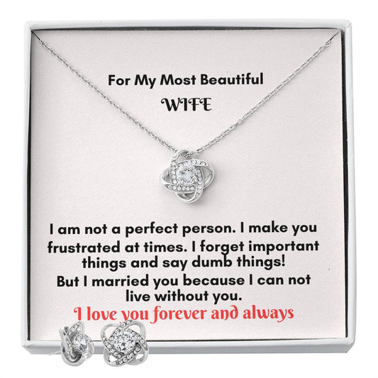 LoveKnot Necklace and Earring Set