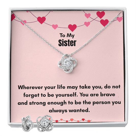 Love Knot earring and Necklace Set!