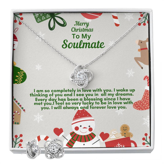Love Knot Necklace with matching Earrings