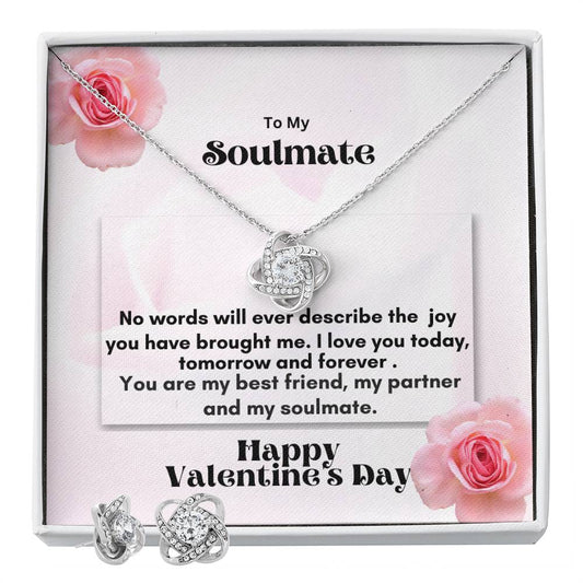 The Love Knot Necklace and Earring Set