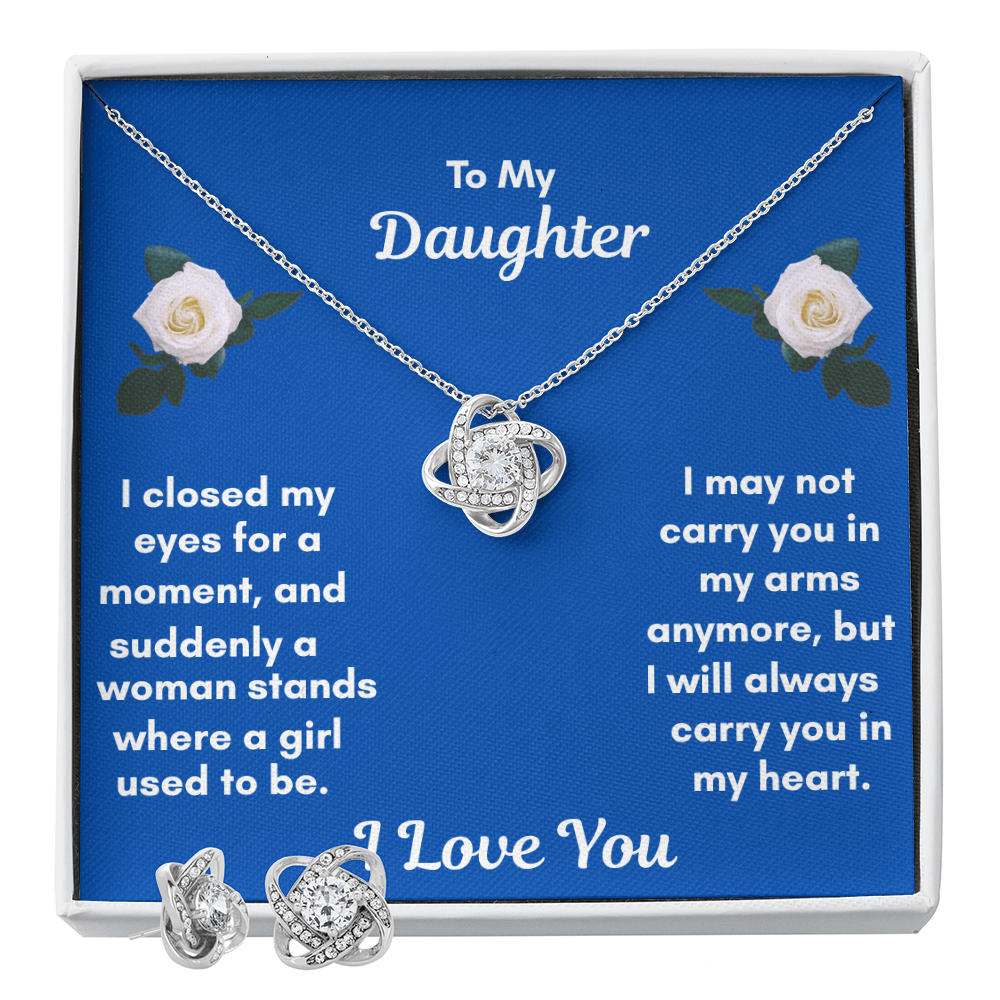 The Love Knot Necklace and Earring Set