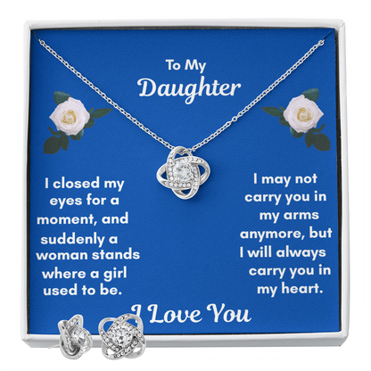 The Love Knot Necklace and Earring Set