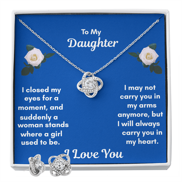 The Love Knot Necklace and Earring Set