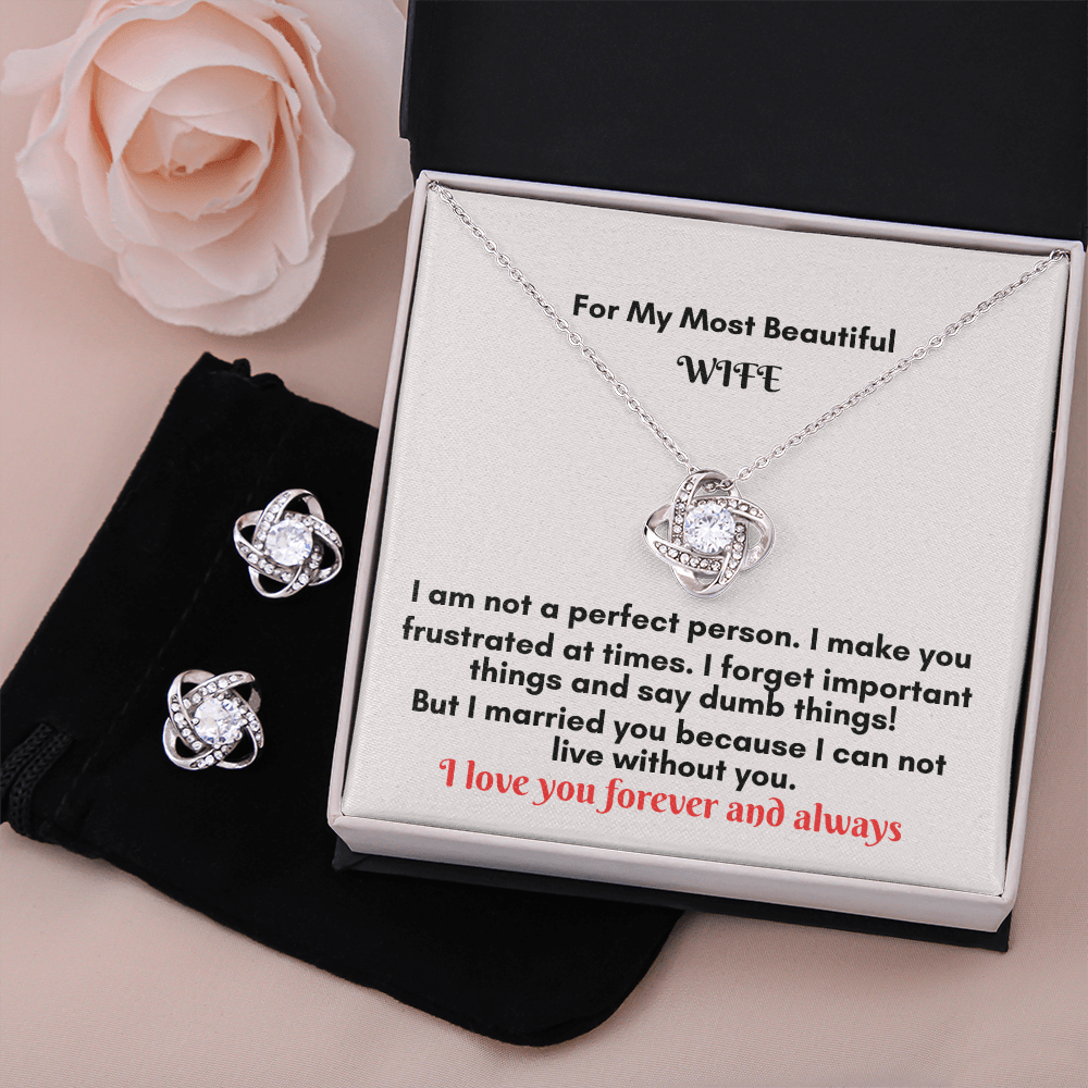 Love Knot Necklace and Earring Set – A Timeless Symbol of Everlasting Connection