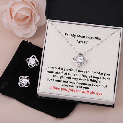 Love Knot Necklace and Earring Set – A Timeless Symbol of Everlasting Connection