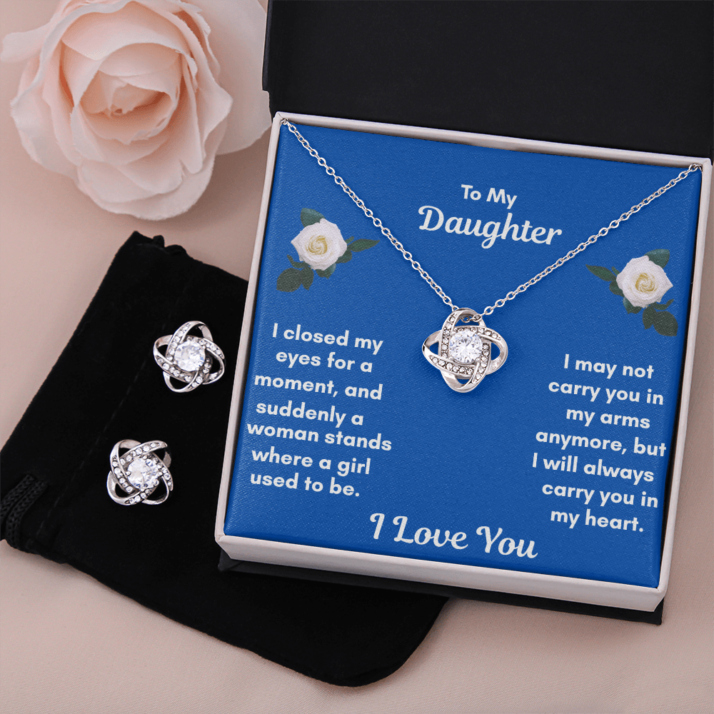 The Love Knot Necklace and Earring Set