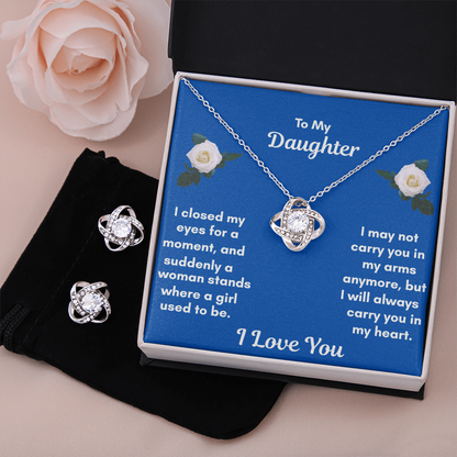 The Love Knot Necklace and Earring Set