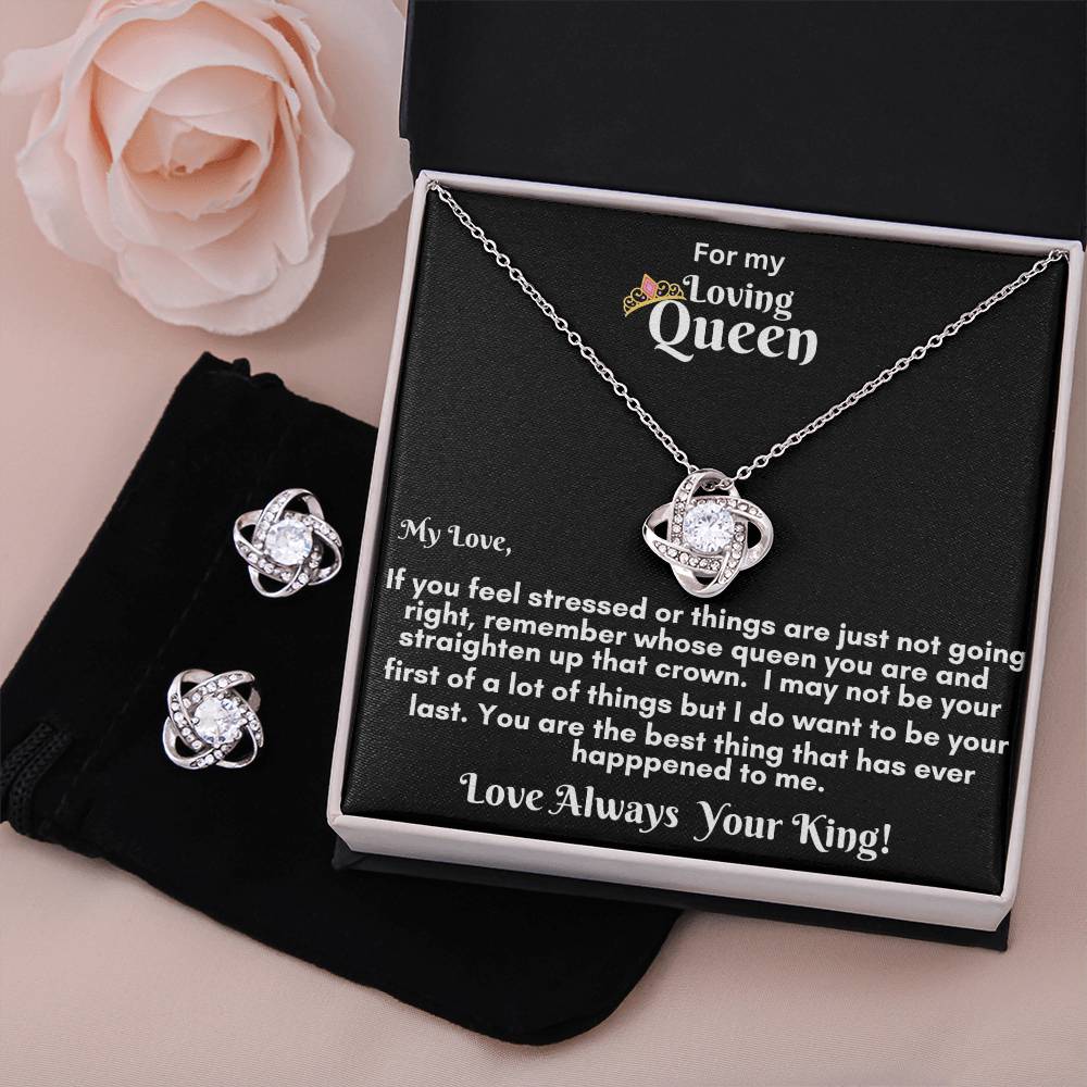 The Love Knot Necklace and Earring Set