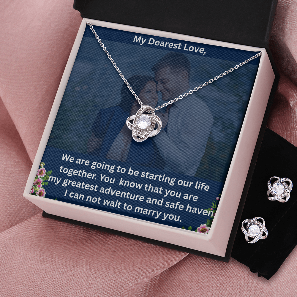 The Love Knot and Earring Set