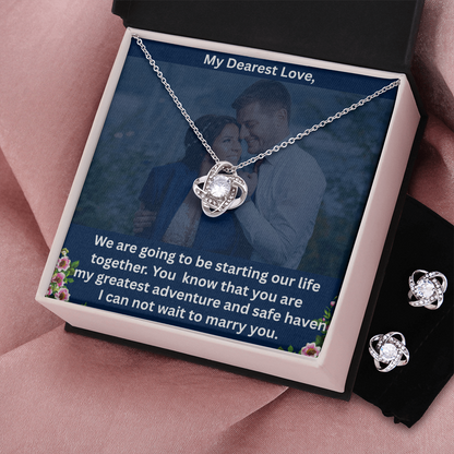 The Love Knot and Earring Set
