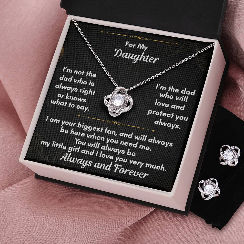 The Love Knot and Earring Set