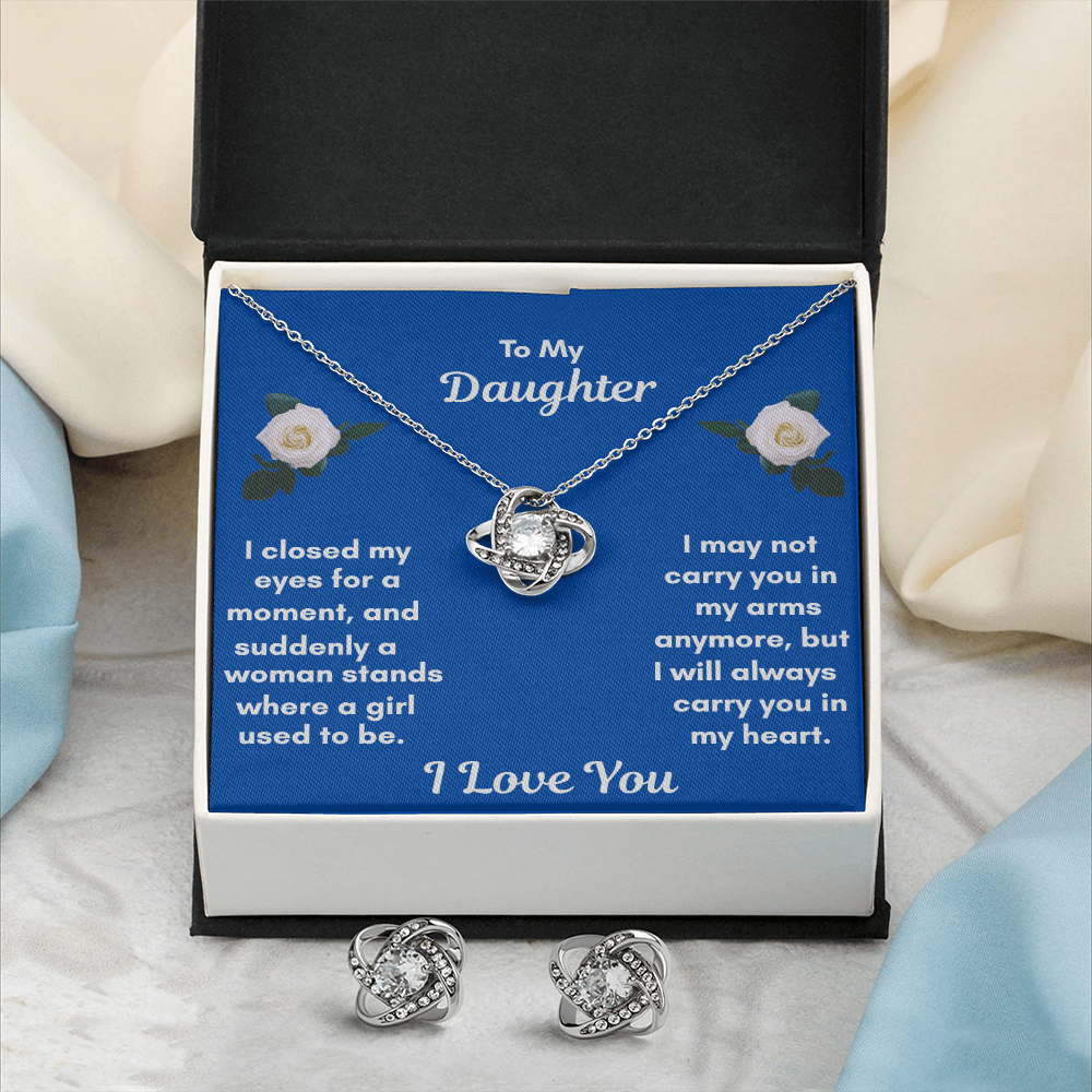 The Love Knot Necklace and Earring Set