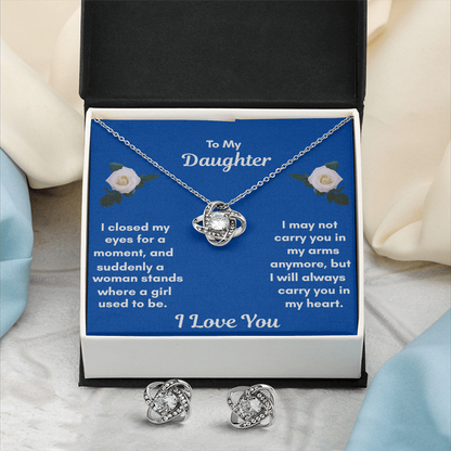 The Love Knot Necklace and Earring Set