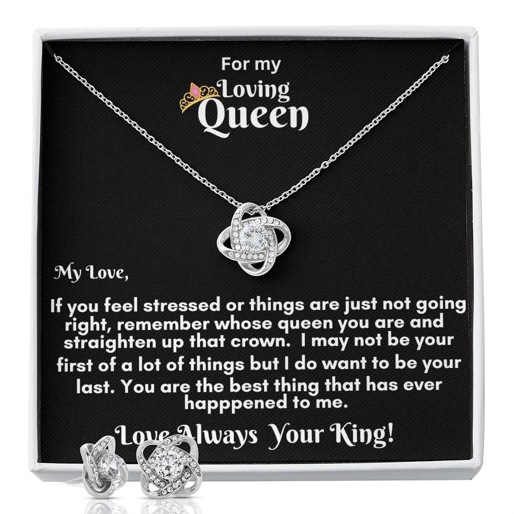The Love Knot Necklace and Earring Set