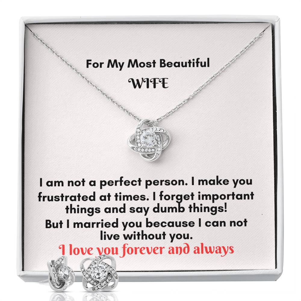 Love Knot Necklace and Earring Set – A Timeless Symbol of Everlasting Connection