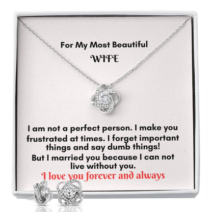 Love Knot Necklace and Earring Set – A Timeless Symbol of Everlasting Connection
