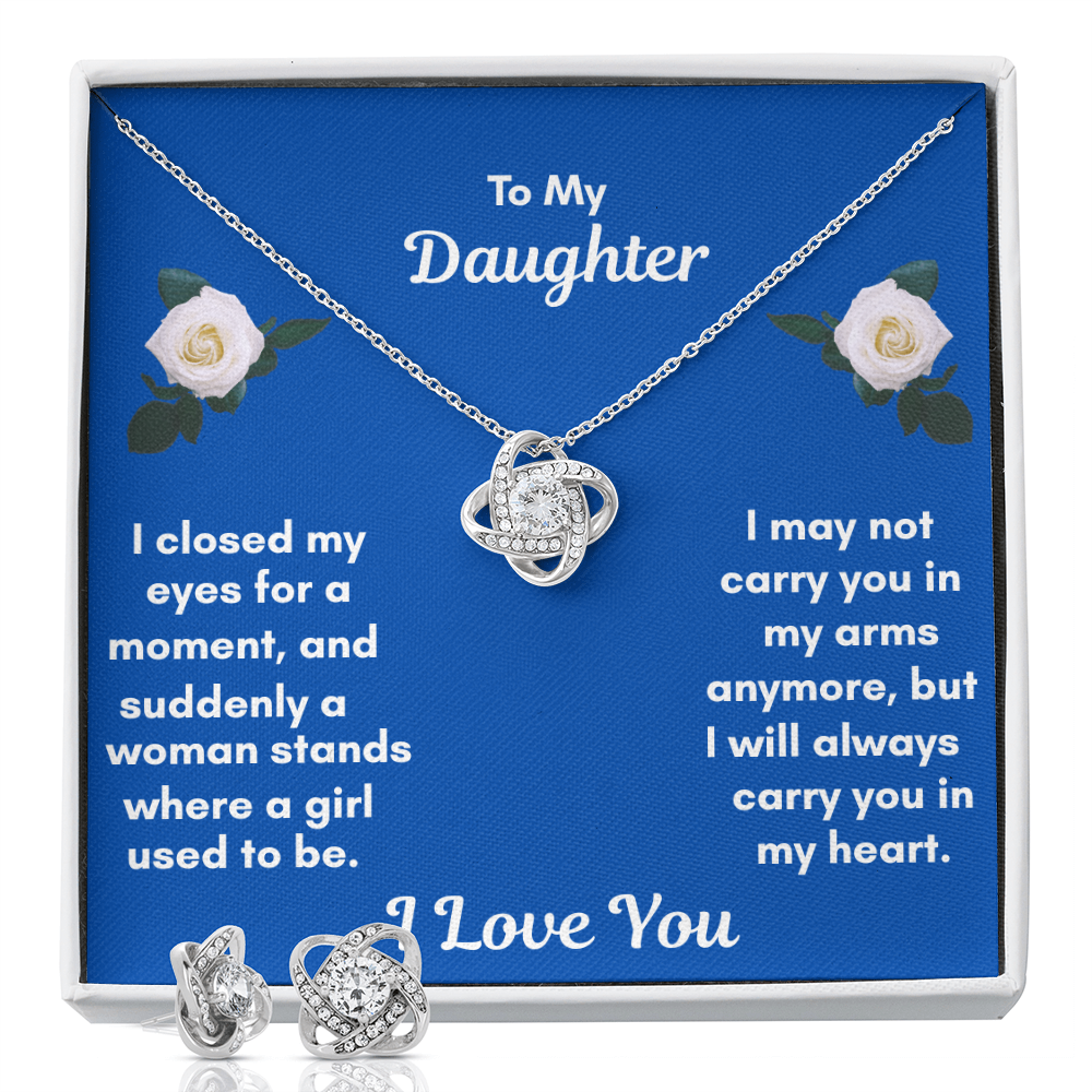 The Love Knot Necklace and Earring Set