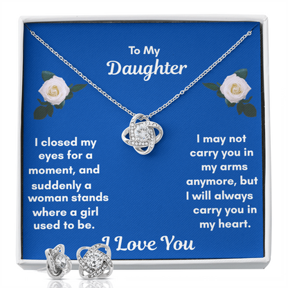 The Love Knot Necklace and Earring Set