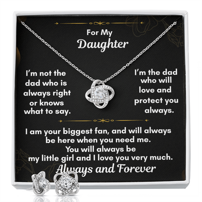 The Love Knot and Earring Set