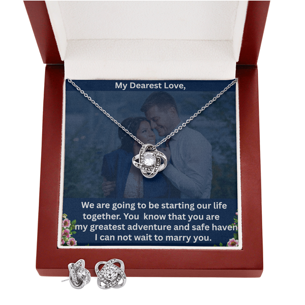 The Love Knot and Earring Set